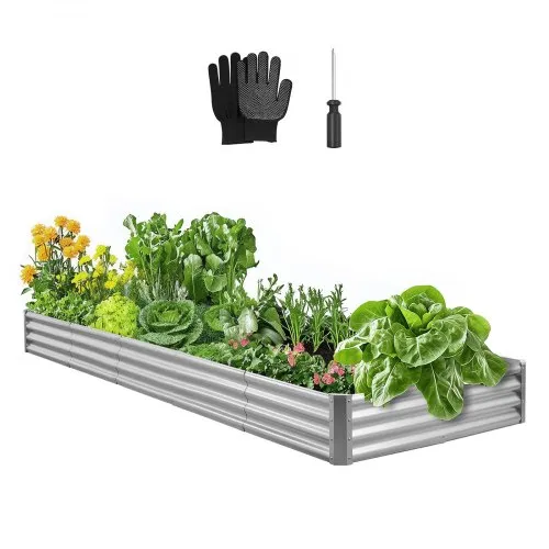 VEVOR Hochbeet Metall 3600x1200x290 mm, Pflanzbeet, Gemüsebeet, Pflanzkasten mit offenem Boden & abgerundeten Kanten, Blumenbeet, Kräuterbeet, für Gemüse, Blumen, Kräuter & Sukkulenten, verzinkt VEVOR Hochbeet Metall 3600x1200x290 mm, Pflanzbeet, Gemüsebeet, Pflanzkasten mit offenem Boden & abgerundeten Kanten, Blumenbeet, Kräuterbeet, für Gemüse, Blumen, Kräuter & Sukkulenten, verzinkt