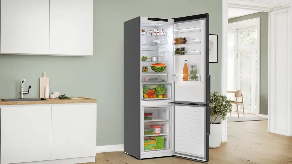 Bosch KGN39VXAU Kühl- und Gefrierkombination Freistehend 363 l Schwarz – Bild 3