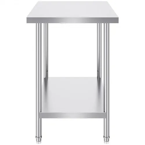 VEVOR Zubereitungstisch aus Edelstahl, 61 x 91 x 86 cm, 340 kg Tragkraft, robuster Metall-Arbeitstisch mit 3 einstellbaren Höhenstufen, gewerbliche Arbeitsstation für Küche, Garage, Restaurant, Hinter – Bild 10
