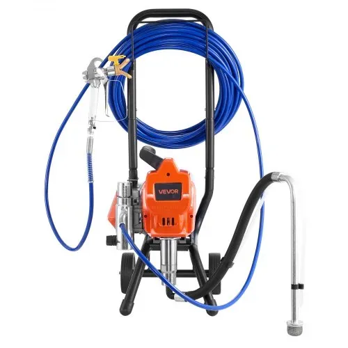 VEVOR Airless-Farbspritzgerät Sprühgerät mit Standfuß 1500 W 3300 psi, Farbsprühsystem mit Reinigungsbürste & Schlauch & Verlängerungsstange & Düsen, Farbsprühgerät für Wohnungen, Gebäude – Bild 10