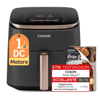 Cosori Turbo Blaze Chef Edition Einzelbild 6 l Eigenständig 1725 W Heißluftfritteuse Schwarz, Rosa-Goldfarben Cosori Turbo Blaze Chef Edition Einzelbild 6 l Eigenständig 1725 W Heißluftfritteuse Schwarz, Rosa-Goldfarben