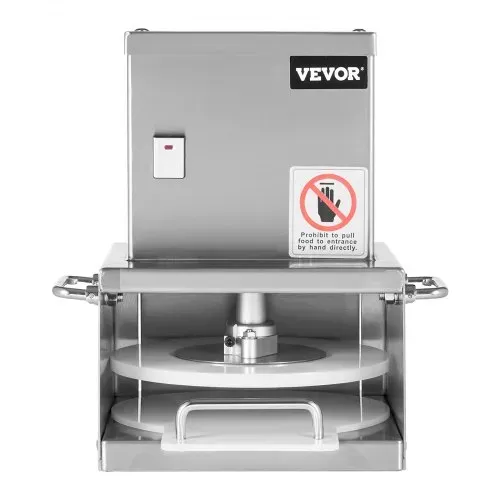 VEVOR elektrische Pizzateigpresse mit 15,24 cm Gebäck-Pressplatte, Brotpresse aus Edelstahl, kommerzielle Formmaschine mit einstellbarer Dicke & 100 Stk. Pergamentpapier, Pizza-Teigrolle – Bild 10