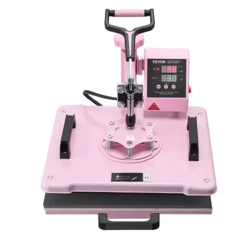 VEVOR Hitzepresse Transferpresse 30x38cm 5 in 1 Tumbler Presse T-Shirts Rosa – Bild 10