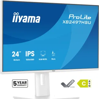 iiyama ProLite XB2497HSU-W1 Computerbildschirm 60,5 cm (23.8″) 1920 x 1080 Pixel Full HD LED Weiß iiyama ProLite XB2497HSU-W1 Computerbildschirm 60,5 cm (23.8″) 1920 x 1080 Pixel Full HD LED Weiß