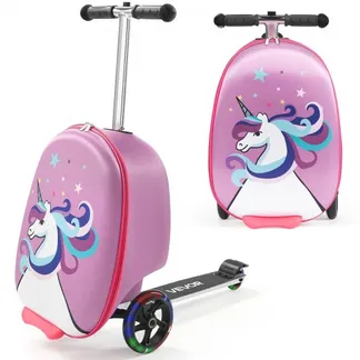 VEVOR Scooter Koffer, 20 L Fassungsvermögen, Reisekoffer mit Flash-PU-Rädern, TPR-Anti-Rutsch-Griff, max. Gewichtskapazität 50 kg, Kinderkoffer Handgepäck, für Kinder ab 5 Jahren, Lila VEVOR Scooter Koffer, 20 L Fassungsvermögen, Reisekoffer mit Flash-PU-Rädern, TPR-Anti-Rutsch-Griff, max. Gewichtskapazität 50 kg, Kinderkoffer Handgepäck, für Kinder ab 5 Jahren, Lila