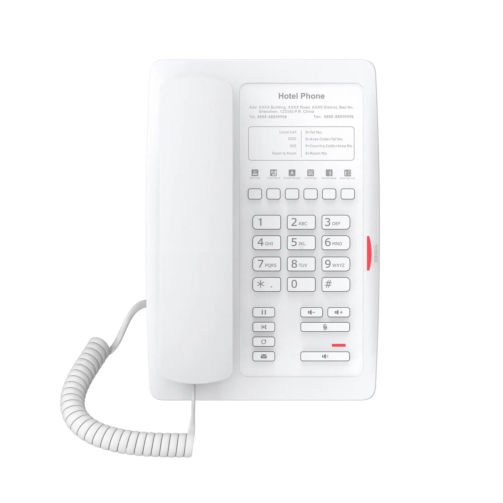 Fanvil H3W-White, H3W-White---WiFi Hotel Phone / SIP / POE / Wi-Fi – Bild 3