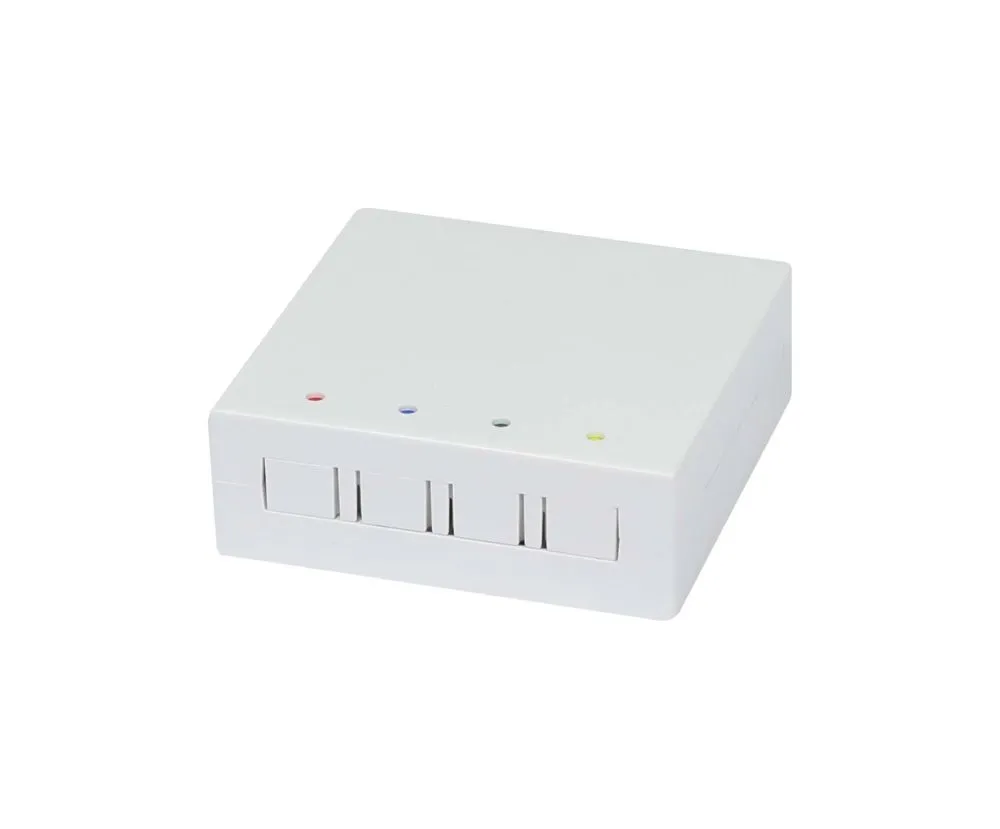 LWL-FTTH Wandgehäuse, für 4 Kupplungen SC-S oder LC-D 80x80 mit Kabelführung, DIN-Rail/Wand, Schrumpf, Synergy 21 – Bild 6
