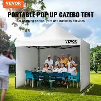 VEVOR Pavillon 304,8×304,8x320cm Gartenzelt 500D PU-Silber-Gewebe Faltpavillon höhenverstellbar inkl. Aufbewahrungstasche Partyzelt 6-8 Personen Pop up Zelt Weiß Gartenpavillon für Campingausflug VEVOR Pavillon 304,8×304,8x320cm Gartenzelt 500D PU-Silber-Gewebe Faltpavillon höhenverstellbar inkl. Aufbewahrungstasche Partyzelt 6-8 Personen Pop up Zelt Weiß Gartenpavillon für Campingausflug