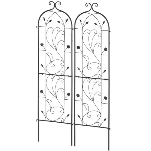 VEVOR Rankhilfe, 38x152 cm, 2er-Set rostfreies Metallspalier für Gartenblumen, Rankgitter, Kletterhilfe, Pflanzengitter für Rosen, Gurkenstütze, dekoratives Clematis-Spalier für Innenhöfe und Rasen – Bild 8
