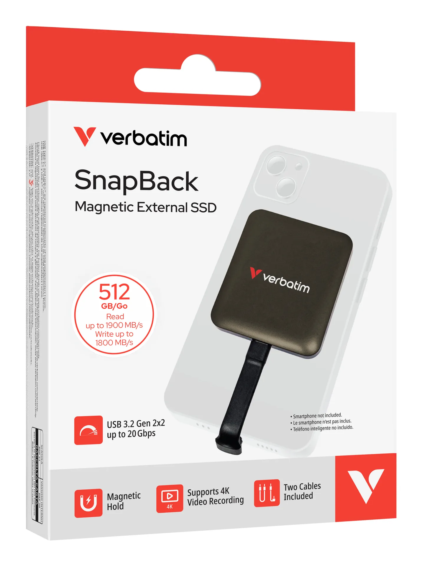 Verbatim SnapBack SSD 512 GB USB Typ-C USB 3.2 Gen 2x2 Schwarz – Bild 6