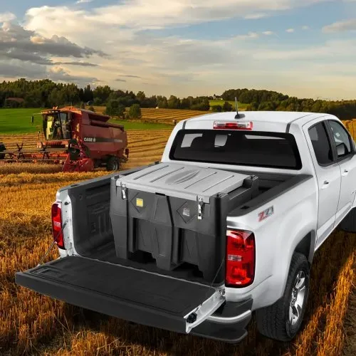 VEVOR Tragbarer Dieseltank, 484,5 L Fassungsvermögen & 45 L/min Durchflussrate, Gaskraftstofftank mit 12 V Transferpumpe & 4 m Gummischlauch, Diesel-Transfertanks für Kraftstofftransport, Schwarz – Bild 7