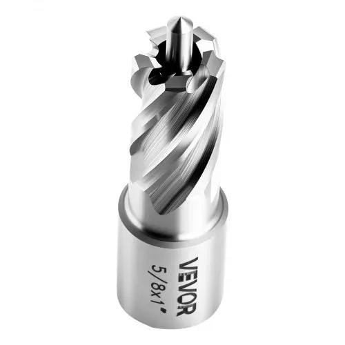VEVOR HSS-Kernbohrer Weldon-Schaft 5-tlg. Magnetbohrer 15,9 mm Schnittdurchmesser, 3 Bohrer mit 2 Zentrierstiften, 25,4 mm Schnitttiefe, 3 Kunststoffboxen, für Magnetbohrmaschinen, Stahl, Aluminium – Bild 10