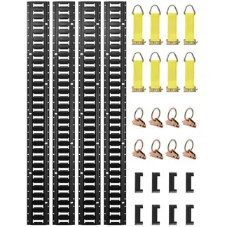 VEVOR Zurrschienen 30 Stk. Airlineschienen, Schwarz Transportschiene, 454 kg Max. Tragfähigkeit Ankerschiene, 1,52 m Schienenlänge Stäbchenzurrschiene zur Ladungssicherung für Anhänger und Wohnmobile VEVOR Zurrschienen 30 Stk. Airlineschienen, Schwarz Transportschiene, 454 kg Max. Tragfähigkeit Ankerschiene, 1,52 m Schienenlänge Stäbchenzurrschiene zur Ladungssicherung für Anhänger und Wohnmobile