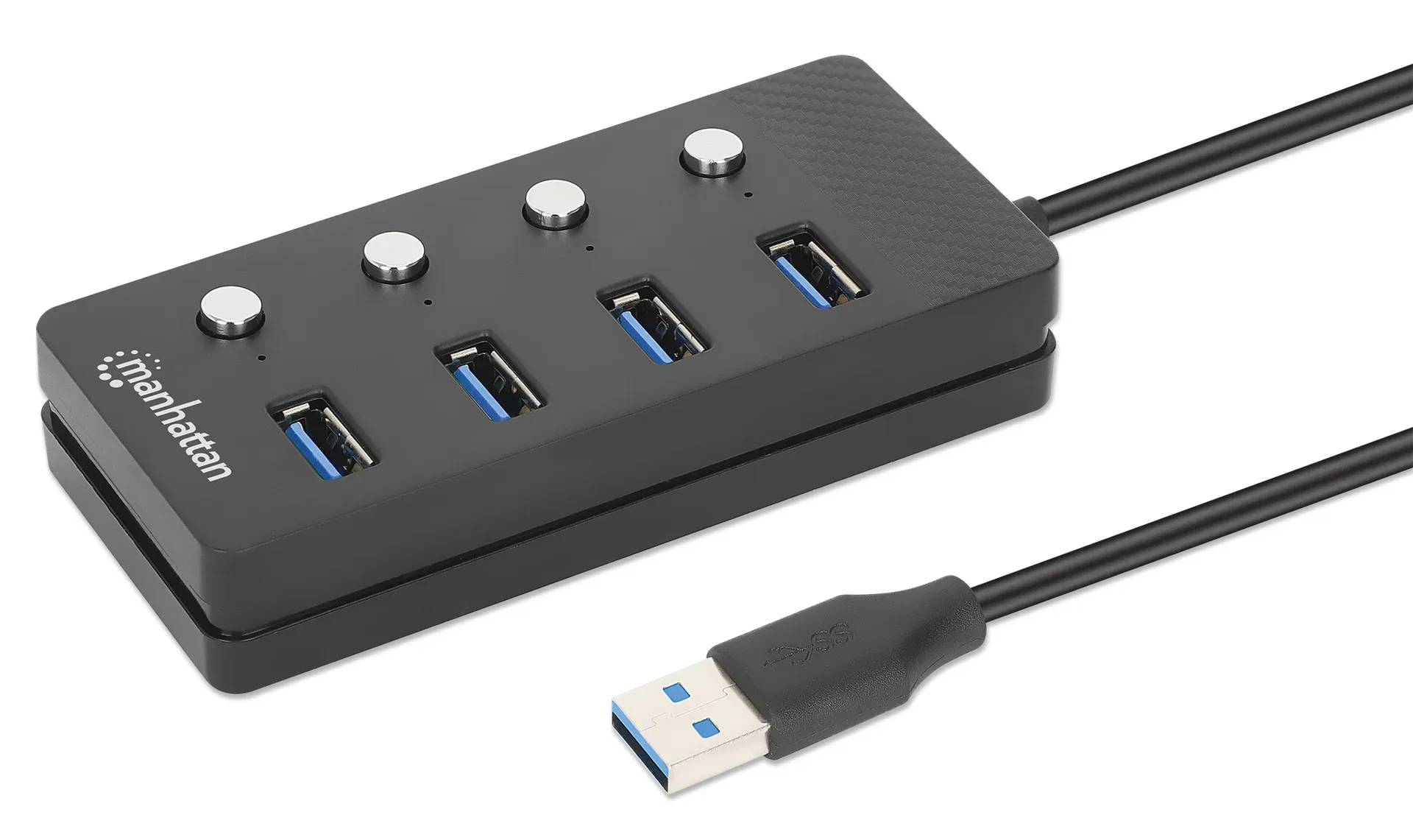 Manhattan 180887 Schnittstellen-Hub USB 3.2 Gen 1 (3.1 Gen 1) Type-A 5000 Mbit/s Schwarz Manhattan 180887 Schnittstellen-Hub USB 3.2 Gen 1 (3.1 Gen 1) Type-A 5000 Mbit/s Schwarz