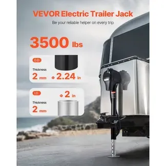 VEVOR Elektrischer Anhängerheber, 1588 kg, Hochleistungs-Anhängerstütze mit 7-poligem Stecker, manueller Kurbel & Wagenheberabdeckung, 240-815 mm Hub, für Anhänger, Wohnmobile & Wohnwagen, schwarz VEVOR Elektrischer Anhängerheber, 1588 kg, Hochleistungs-Anhängerstütze mit 7-poligem Stecker, manueller Kurbel & Wagenheberabdeckung, 240-815 mm Hub, für Anhänger, Wohnmobile & Wohnwagen, schwarz