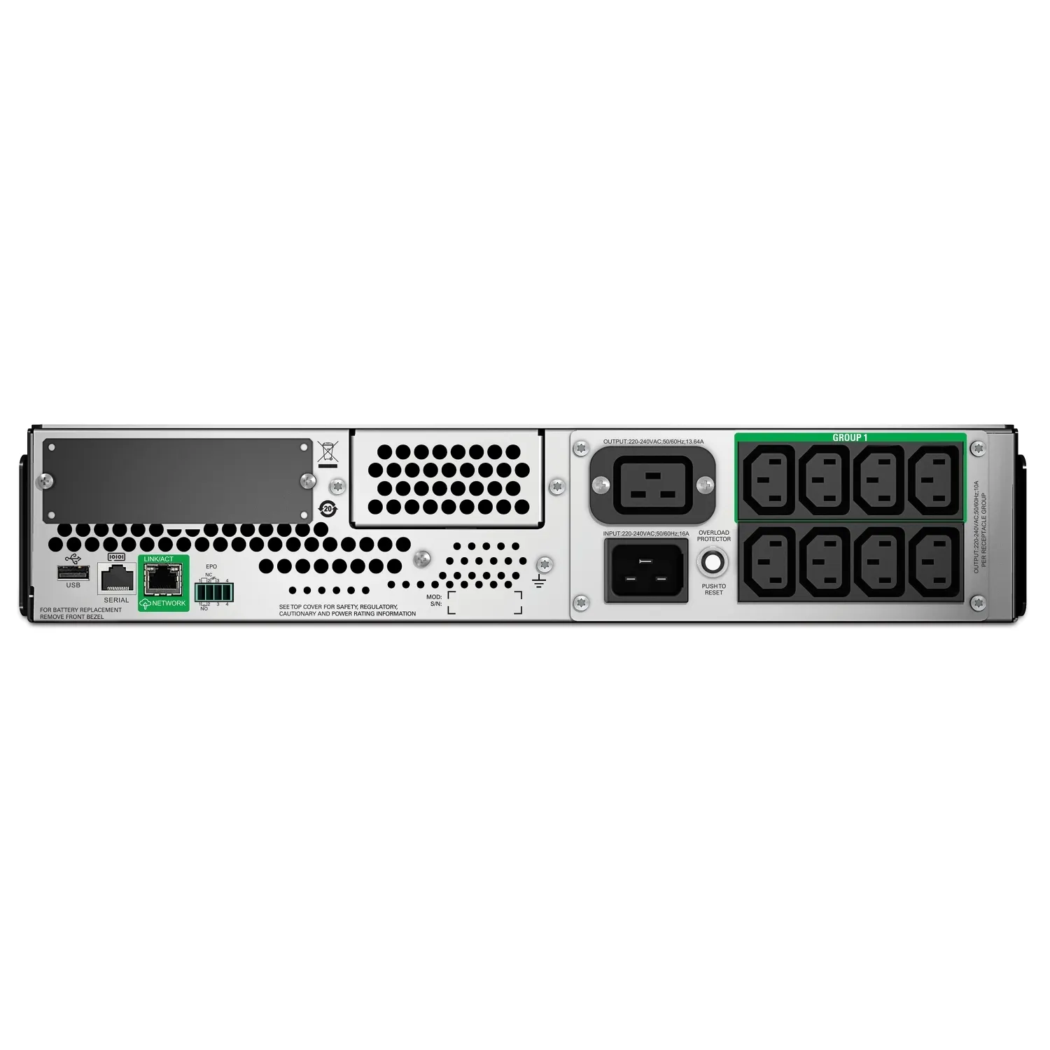 APC Smart-UPS SMT3000RMI2UC – 8x C13, 1x C19, USB, Rack-montierbar, SmartConnect, 3000VA – Bild 3