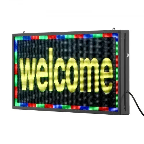 VEVOR programmierbare LED Zeichen P10 Vollfarbe flexibles digitales Scrolling Panel, DIY Anzeigetafel mit benutzerdefiniertem Textmuster und GIF & Bluetooth App Steuerung (670 x 350 x 55 mm) – Bild 8