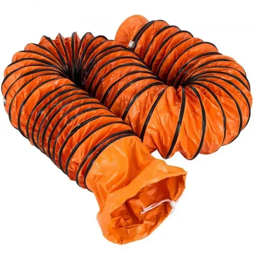VEVOR Lufttransportschlauch 9,8 m Lüfterdurchmesser, 30,48 cm Warmluftschlauch, 35 x 35 x 28 cm Belüftungsschlauch Baustellenschlauch, Orange Belüftungsschlauch – Bild 9