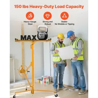 VEVOR Plattenheber bis max. 68 kg, 4877 mm Höhe, Gipskartonheber mit verstellbarem Teleskoparm, Rigipsplatten, Trockenbau-Heber, Panelheber, Hebezeug, Werkzeuge, für Decken- & Wandmontage (Gelb) VEVOR Plattenheber bis max. 68 kg, 4877 mm Höhe, Gipskartonheber mit verstellbarem Teleskoparm, Rigipsplatten, Trockenbau-Heber, Panelheber, Hebezeug, Werkzeuge, für Decken- & Wandmontage (Gelb)