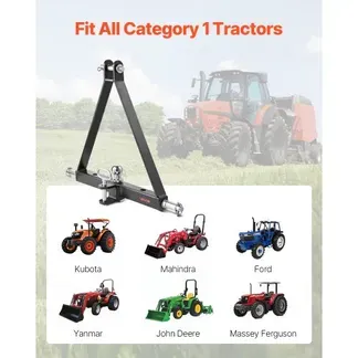 VEVOR 3-Punkt-Anhängerkupplung mit 1-7/8 Zoll Empfänger, 3-Punktaufnahme, 2721 kg, Traktor-Anhängerkupplungsadapter, kompatibel mit Kubota, Mahindra, John Deere, Massey Ferguson, 505x575x130mm VEVOR 3-Punkt-Anhängerkupplung mit 1-7/8 Zoll Empfänger, 3-Punktaufnahme, 2721 kg, Traktor-Anhängerkupplungsadapter, kompatibel mit Kubota, Mahindra, John Deere, Massey Ferguson, 505x575x130mm