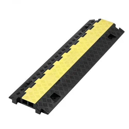 VEVOR 940 mm Kabelbrücke, 9979 kg/Achstragkraft, 2-Kanal(31x28 mm) Überfahrschutz aus TPU, Stolperschutz, Bodenabdeckungen, für Bereiche mit hoher Schwelle, Zuhause, Büro, Lager, 3er-Pack – Bild 8