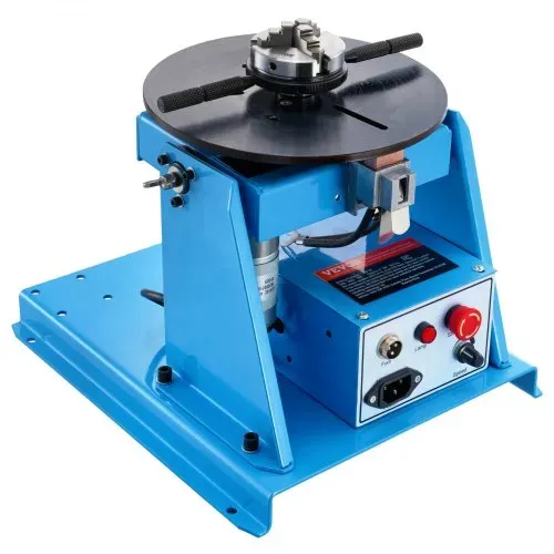 VEVOR Schweißdrehtisch 20 W Schweißpositionierer 1-12 U/min Manipulator 10 kg(Horizontal)/5 kg(vertikal) Drehtisch 0–90° Neigungswinkel K01-63 Dreibackenfutter zum Schneiden, Schleifen, Montieren – Bild 9