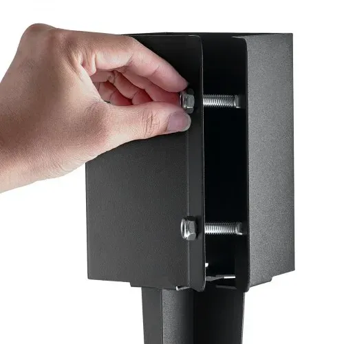 VEVOR Erdspieß für Zaunpfosten, 4er-Pack, 113 x 113 x 610 mm Außendurchmesser (Innendurchmesser 8,9 x 8,9 cm), Metall, schwarz pulverbeschichtet, Erdspieß für Briefkästen, Terrassen, Gartengeländer – Bild 9