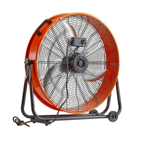 VEVOR Trommelventilator, 24 Zoll Bodenventilator, Industrieventilator mit 3 Gänge, 8600 CFM, 360° verstellbarer, Windmaschine, Hallenlüfter Trommelgebläse für Lager, Werkstatt, Fabrik, Keller – Bild 9