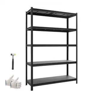 VEVOR Schwerlastregal 1230x465x1813mm, 1134kg Belastbares Lagerregal mit Stahlgestell & 5 Verstellbaren Ablagen, Teilbares Steckregal als Werkbank, Flexibles Metallregal für Keller Garage Werkstatt VEVOR Schwerlastregal 1230x465x1813mm, 1134kg Belastbares Lagerregal mit Stahlgestell & 5 Verstellbaren Ablagen, Teilbares Steckregal als Werkbank, Flexibles Metallregal für Keller Garage Werkstatt