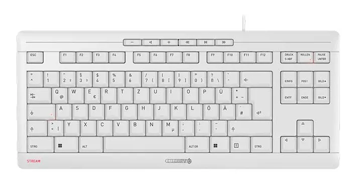 CHERRY STREAM KEYBOARD TKL Tastatur Universal USB QWERTZ Deutsch Weiß CHERRY STREAM KEYBOARD TKL Tastatur Universal USB QWERTZ Deutsch Weiß