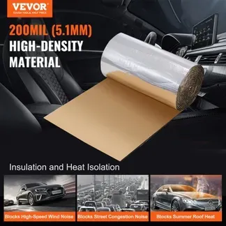 VEVOR Dämmmatte Auto 3,3m² Antidröhnmatte 419,1x8001mm Fahrzeugdämmung 200mil(5mm) Stärke Aluminium-Folie Schallschutzmatte Hitzebeständig Lärmschutz Akustikdämmung Geräuschdämmung VEVOR Dämmmatte Auto 3,3m² Antidröhnmatte 419,1x8001mm Fahrzeugdämmung 200mil(5mm) Stärke Aluminium-Folie Schallschutzmatte Hitzebeständig Lärmschutz Akustikdämmung Geräuschdämmung