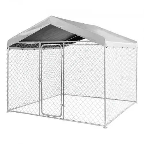 VEVOR Hundezwinger, 2,3 x 2,3 x 2,15 m, Hundehütte mit Sicherheitsschloss, Outdoor Hundehaus mit UV-Beständiger & Wasserdichter Dachabdeckung, Robuste Hundegehege/Auslauf für Große Hunde – Bild 10