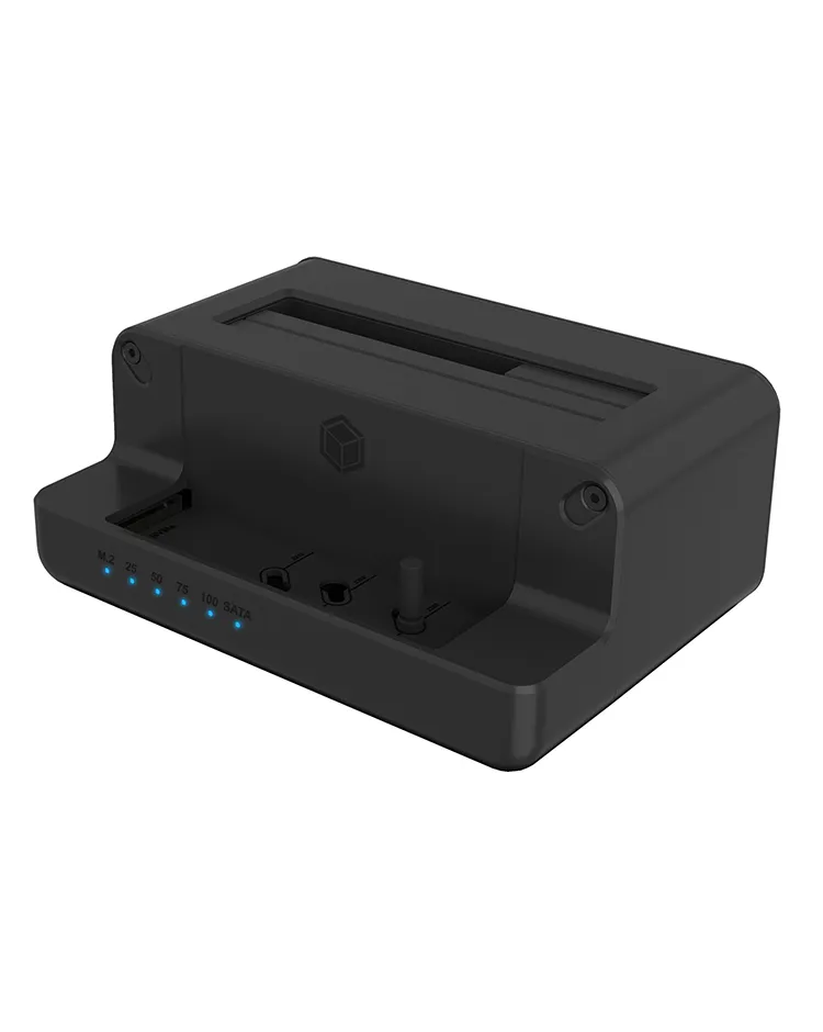 ICY BOX IB-2914MSCL-C31, Docking & CloneStation für M.2 NVMe SSD & 2.5”/3.5” SATA SSD/HDD, Zweiwege klonen, USB 3.2 Gen 2 Type-C®/Type-A, schwarz – Bild 3
