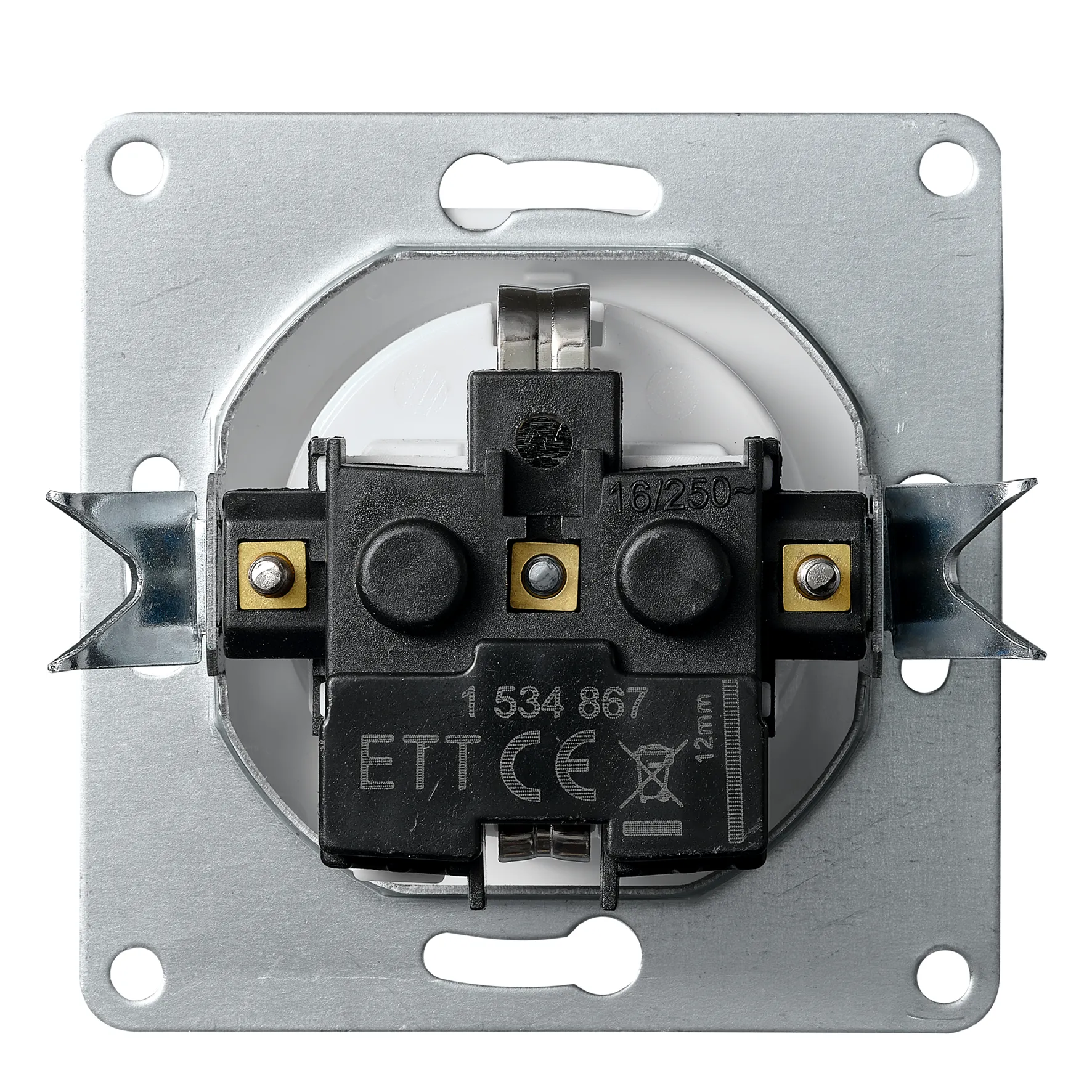 Schutzkontakt-Steckdose McPower ''Flair'', 250V~/16A, UP, Steckanschluss, weiß – Bild 2