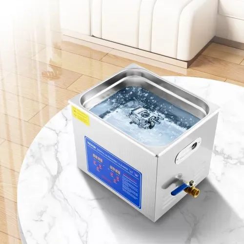 VEVOR Professioneller Ultraschallreiniger, 10 L Ultraschall-Schmuckreiniger mit digitalem Timer und Heizung, Edelstahl-Industrie-Schallreiniger 40 kHz für Brillen, Uhren, Ringe, Kleinteile – Bild 7
