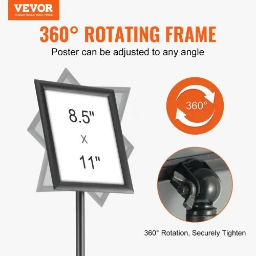 VEVOR Informationsständer mit Sockel 279 x 216 mm Infoständer Einstellbare Höhe 820-1250 mm Posterständer, Robuster Schilderhalter Aufsteller Gefüllt mit Sand oder Wasser, für Displays, Werbung VEVOR Informationsständer mit Sockel 279 x 216 mm Infoständer Einstellbare Höhe 820-1250 mm Posterständer, Robuster Schilderhalter Aufsteller Gefüllt mit Sand oder Wasser, für Displays, Werbung