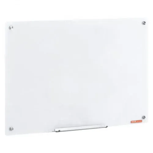 VEVOR Magnetisches Glas-Whiteboard, Wandtafel Trocken Abwischbare Tafel 90 x 60 cm, Wandmontiertes Weißes Glasboard ohne Rahmen, mit Stiftablage, einem Radiergummi& 2 Stiften, Magnettafel Weiß – Bild 10