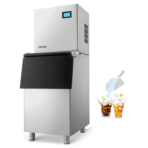 VEVOR Gewerbliche Eismaschine Prozessorkopf 163 kg/Tag Edelstahl, mit Selbstreinigung & Touchscreen, Eiswürfelbehälter mit 113 kg Kapazität, Ideal für Restaurants Bars Cafés Hotels VEVOR Gewerbliche Eismaschine Prozessorkopf 163 kg/Tag Edelstahl, mit Selbstreinigung & Touchscreen, Eiswürfelbehälter mit 113 kg Kapazität, Ideal für Restaurants Bars Cafés Hotels