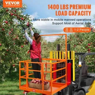 VEVOR Arbeitsbühne Stapler 635kg Sicherheitskorb Hochbelastbarer Stahl Arbeitskorb 114,3×109,2×203,2cm Staplerbühne Premium für 1-2 Personen Montagebühne Gabelstapler Ideal für Höhenarbeiten VEVOR Arbeitsbühne Stapler 635kg Sicherheitskorb Hochbelastbarer Stahl Arbeitskorb 114,3×109,2×203,2cm Staplerbühne Premium für 1-2 Personen Montagebühne Gabelstapler Ideal für Höhenarbeiten