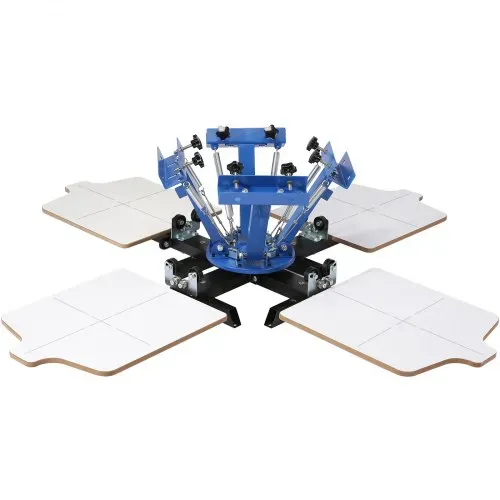 VEVOR 360° Drehbarer Siebdruck 54 x 45 cm Siebdruck-Ausrüstung T-Shirt Doppellagige Palettenpresse zur Positionierung, Blau – Bild 10