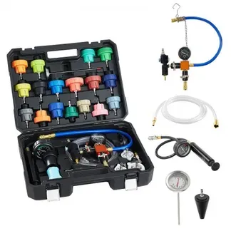 VEVOR Kühlmitteldruckprüfer-Set 47-tlg. Kühlwasser Befüllgerät mit 3 Metalladaptern, universelle Passform, Druckprüfwerkzeug für Kfz-Kühlsysteme, mit Druckpumpe und Aluminium-Kunststoff-Füller VEVOR Kühlmitteldruckprüfer-Set 47-tlg. Kühlwasser Befüllgerät mit 3 Metalladaptern, universelle Passform, Druckprüfwerkzeug für Kfz-Kühlsysteme, mit Druckpumpe und Aluminium-Kunststoff-Füller