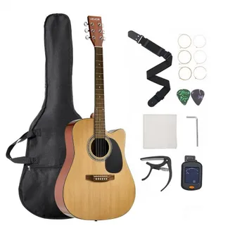 VEVOR Elektro Akustische Gitarre Cutaway Anfänger 1041,4 mm (41 inch) Erwachsene Natur VEVOR Elektro Akustische Gitarre Cutaway Anfänger 1041,4 mm (41 inch) Erwachsene Natur