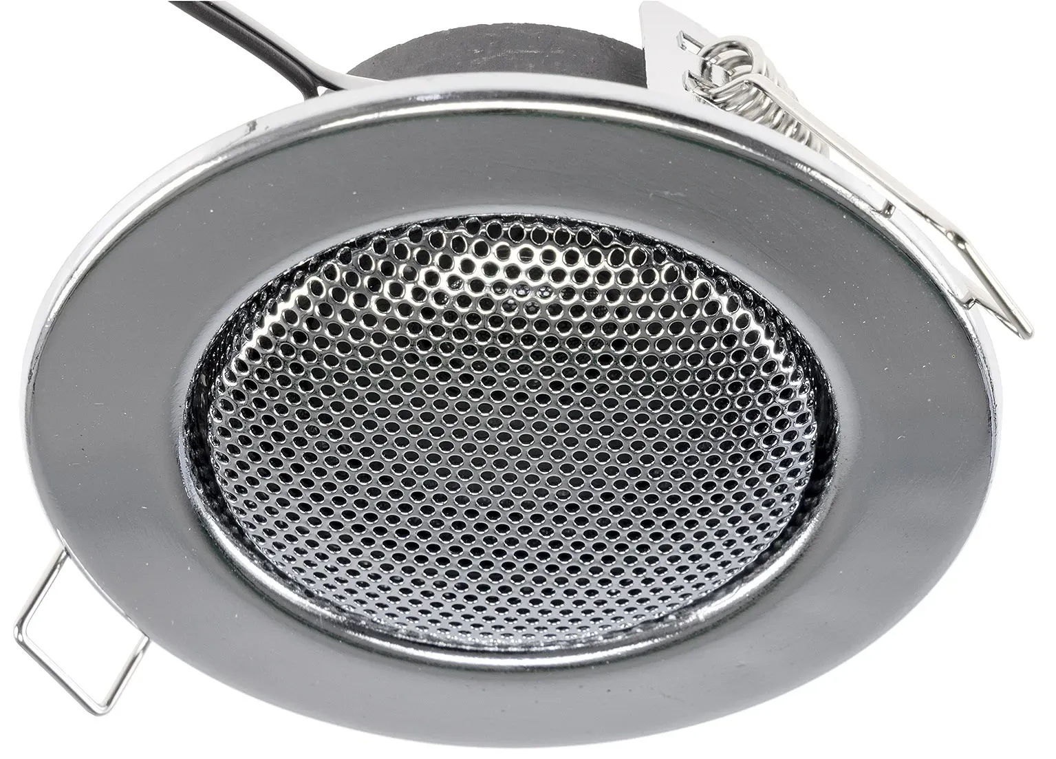 Decken-Einbaulautsprecher „CTE-8W“ Halogen-Look, 8cm Ø, 6cm Einbau, chrom Decken-Einbaulautsprecher „CTE-8W“ Halogen-Look, 8cm Ø, 6cm Einbau, chrom