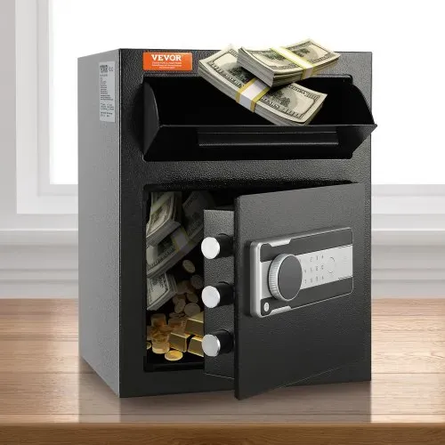 VEVOR 1,7 L Depository Safe, Deposit Safe mit Drop-Slot, elektronischem Codeschloss und 2 Notfallschlüsseln, 45 x 30 x 35 cm, Geschäftssafe für Bargeld, zu Hause, Hotel, Büro – Bild 7