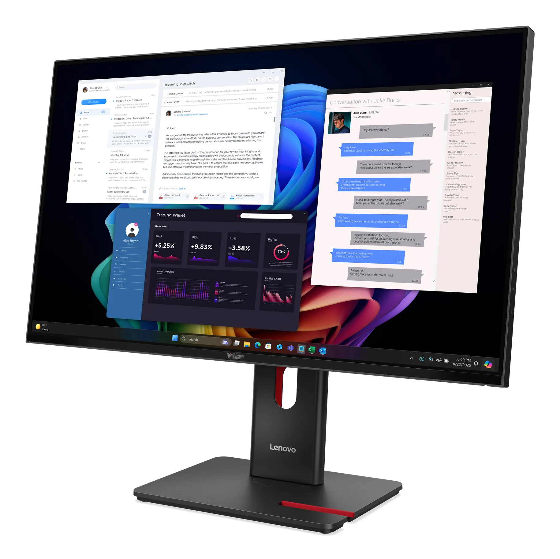 Lenovo ThinkVision T27UD-40 Monitor – Bild 3