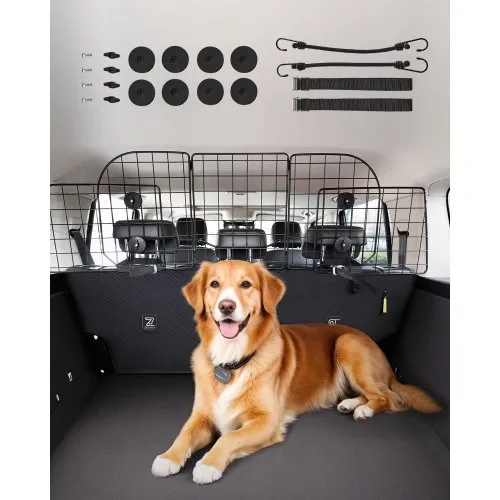 VEVOR Hunde Autobarriere einstellbare Trennwand Hundegitter (972 x 408 mm) Autoschutzgitter für die Rücksitze, Haustierbarriere aus Drahtgeflecht, universell passende Autobarriere für SUVs Lkws VEVOR Hunde Autobarriere einstellbare Trennwand Hundegitter (972 x 408 mm) Autoschutzgitter für die Rücksitze, Haustierbarriere aus Drahtgeflecht, universell passende Autobarriere für SUVs Lkws