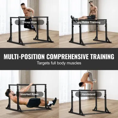 VEVOR Dip-Stange, Schwerlast-Dip-Ständerstation Einstellbar 363 kg, Fitness-Workout-Dip-Bar-Station Stabilisator Parallette Liegestützständer, Parallelbarren für Krafttraining im Heim-Fitnessstudio – Bild 5