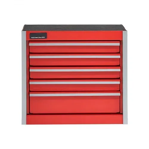 VEVOR Werkzeugkiste 218 x 118 x 205 mm, Werkzeugkasten aus Metall mit 5 Schubladen, Werkzeugkoffer mit EVA-Einlagen und PP-Fußpolstern, robuster Stahl mit Kugellageröffnung und Pulverbeschichtung, rot – Bild 9
