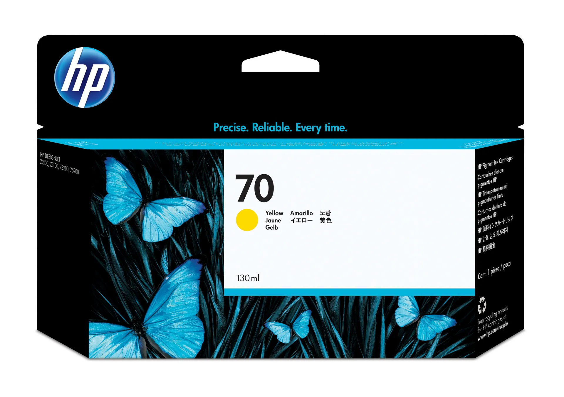 HP 70 Gelb DesignJet Druckerpatrone, 130 ml HP 70 Gelb DesignJet Druckerpatrone, 130 ml