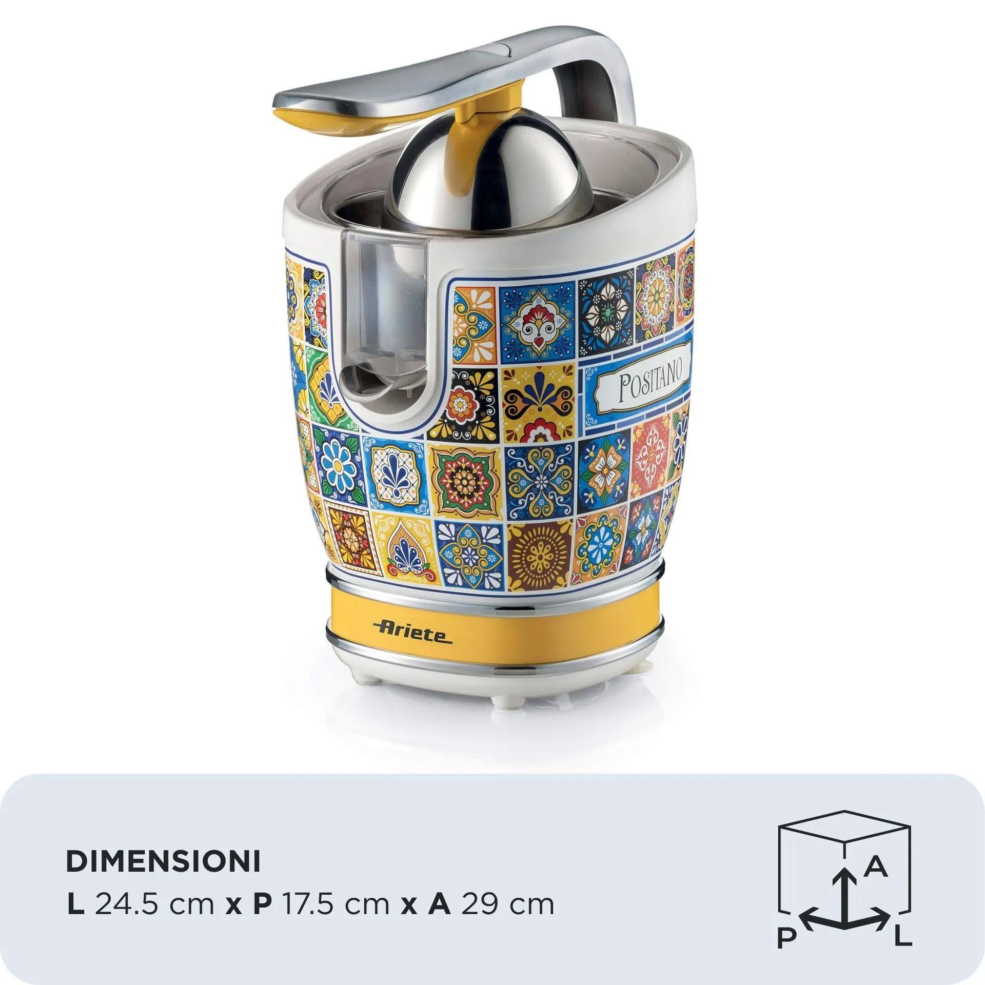Ariete 0413/0P Elektrische Zitronenpresse 0,6 l 85 W Blau, Gelb – Bild 7